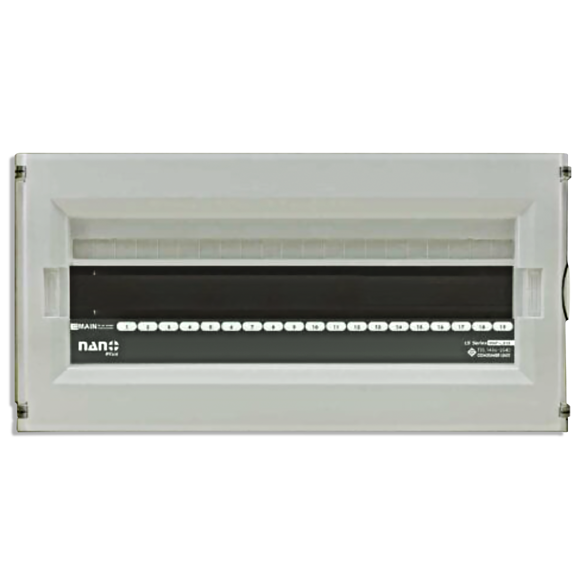 NANO ตู้คอนซูมเมอร์ยูนิต NANO PLUS (LS-Series) ขนาด 19-21 ช่อง (ตู้เปล่า) ฝาดำใส