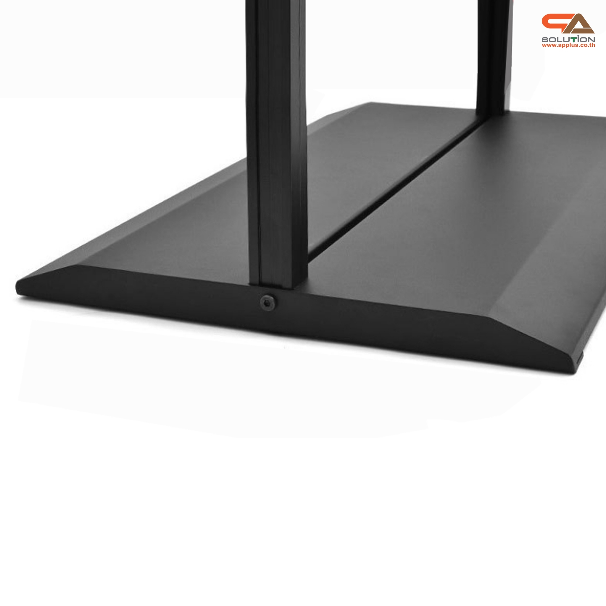 ป้ายตั้งพื้น ฐานเหลี่ยม สีดำ ขนาด (W)100 x (H) 200 cm. โชว์งานพิมพ์ 2 ด้าน ถอดประกอบได้ เคลื่อนย้ายสะดวก