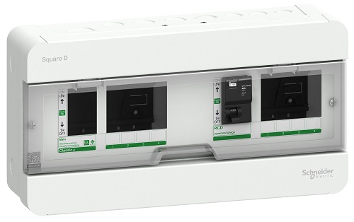 Schneider Square D Classic+ Split Bus ตู้คอนซูมเมอร์ คลาสสิคพลัส บัสบาร์แยกแบบปลั๊กออน พร้อมอุปกรณ์กันไฟดููด RCCB 30mA