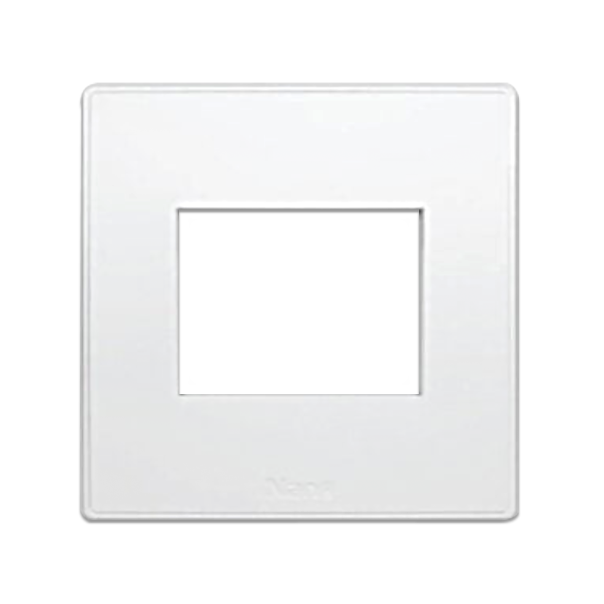 NANO แผงหน้ากากขอบเหลี่ยมจตุรัส ขนาด 86x86 มิล 2 ช่อง Classis series สีขาว รุ่น NANO-86-2 ( 60 ชิ้น/กล่อง)