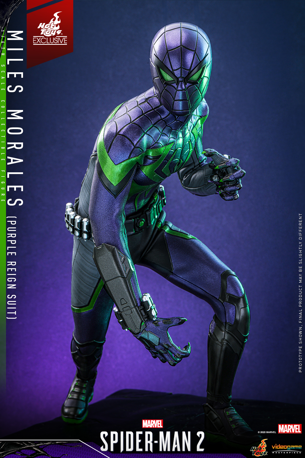 Hot Toys VGM68 Marvel's Spider-Man 2 - Miles Morales (Purple Reign Suit) [Hot Toys Exclusive]