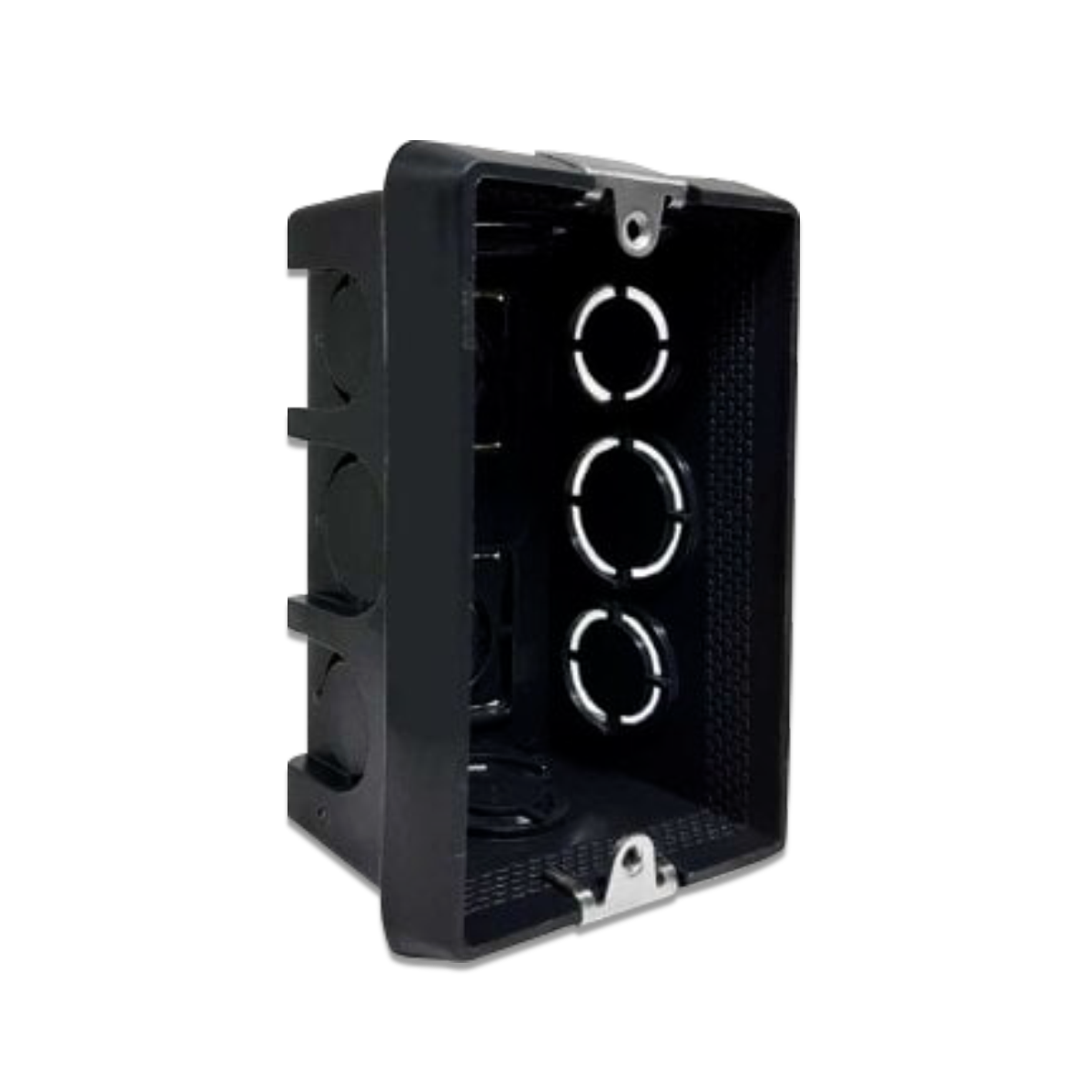 NANO บล็อคฝังหูเหล็ก ขนาด 2"x4" สีดำ รุ่น NANO-408BM (100 ชิ้น/กล่อง)