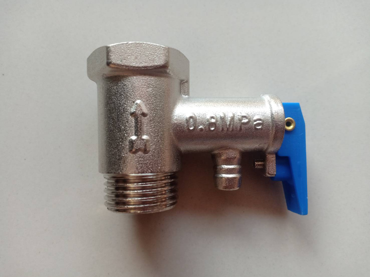 เซฟตี้วาล์วระบายแรงดัน 8 บาร์ 4 หุน 1/2" (0.8 Mpa.)