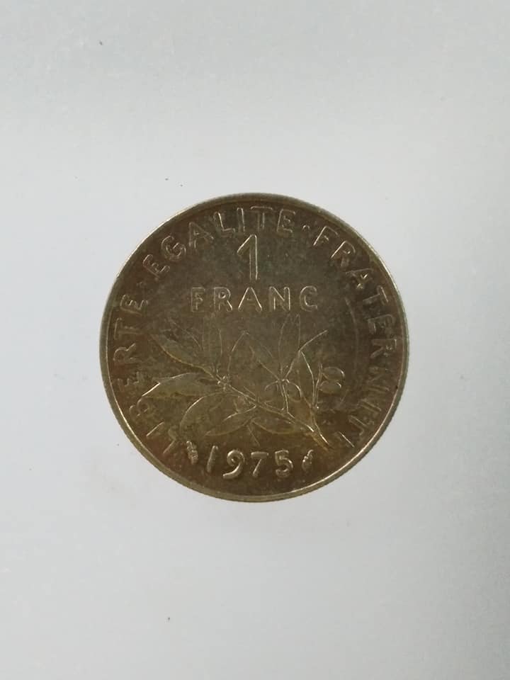 C404 เหรียญ 1 france ปี1975