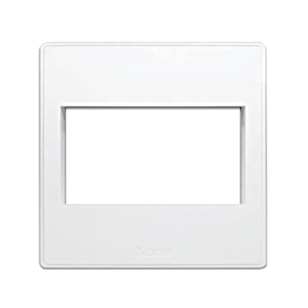 NANO แผงหน้ากากขอบเหลี่ยมจตุรัส ขนาด 86x86 มิล 3 ช่อง Classis series สีขาว รุ่น NANO-86-3 (60 ชิ้น/กล่อง)