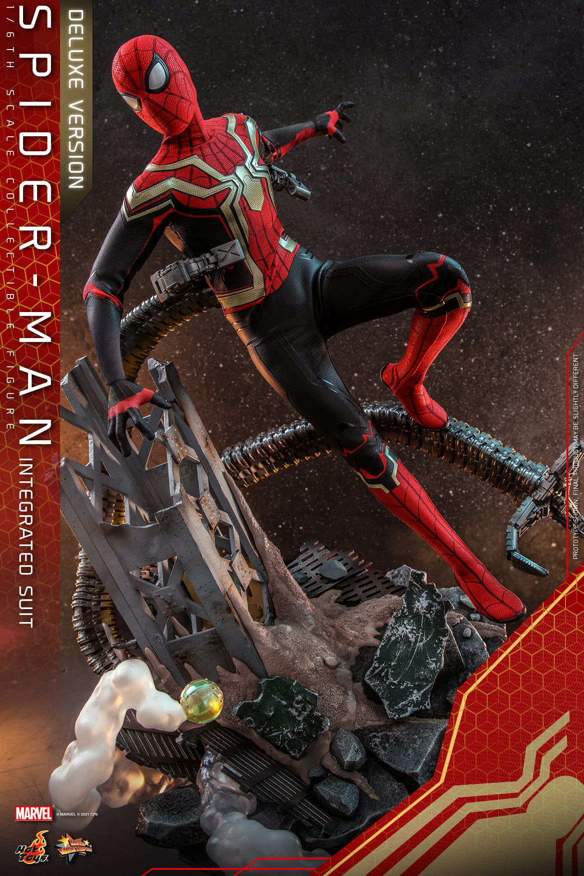Hot Toys MMS624 1/6 Spider-Man: No Way Home - Spider-Man Integrated Suit (Deluxe Version)