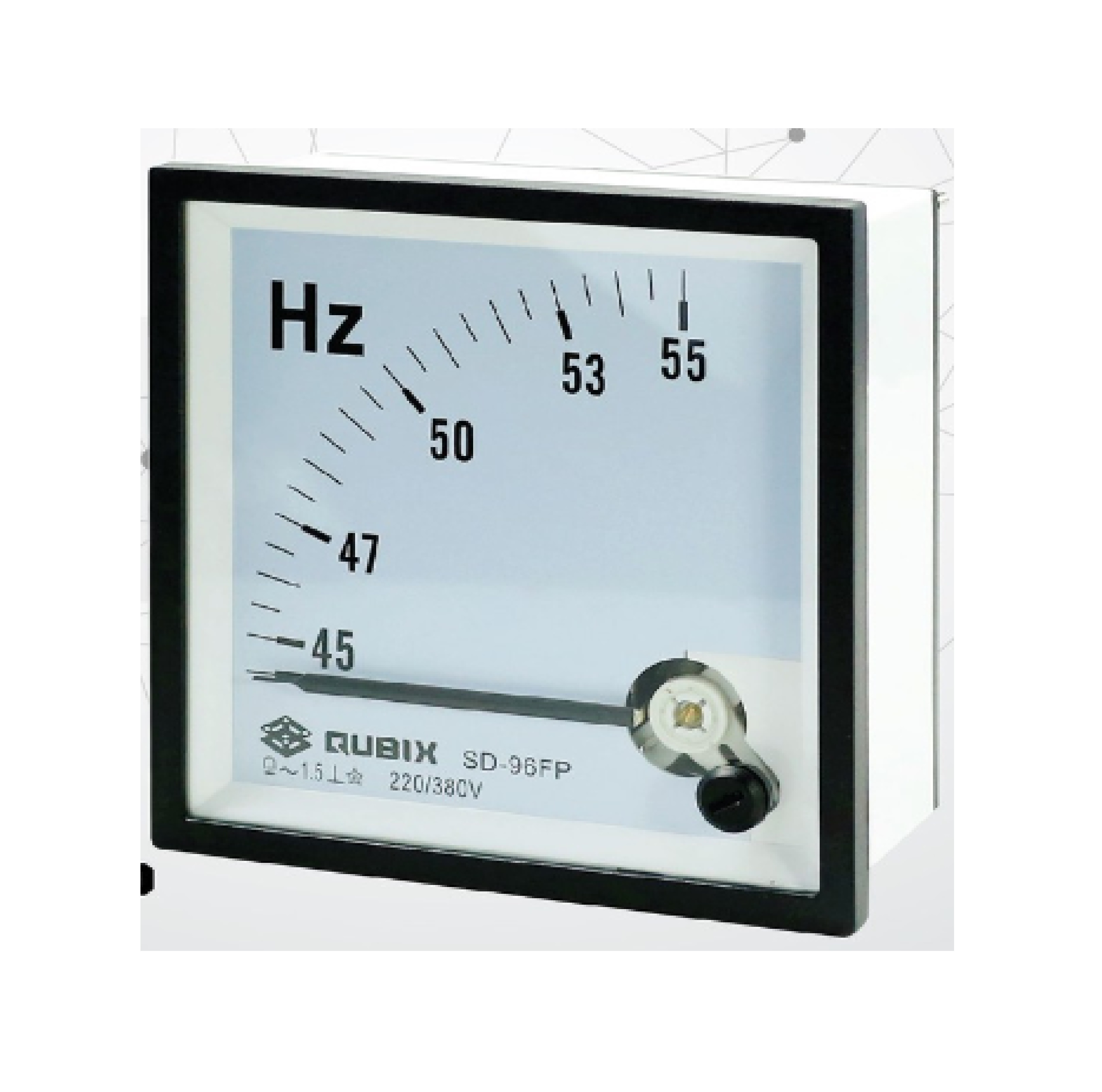 Qubix มิเตอร์วัดความถี่ เข็ม รุ่น SD-96FP 45-65HZ Frequency Meter พาแนลมิเตอร์ มิเตอร์