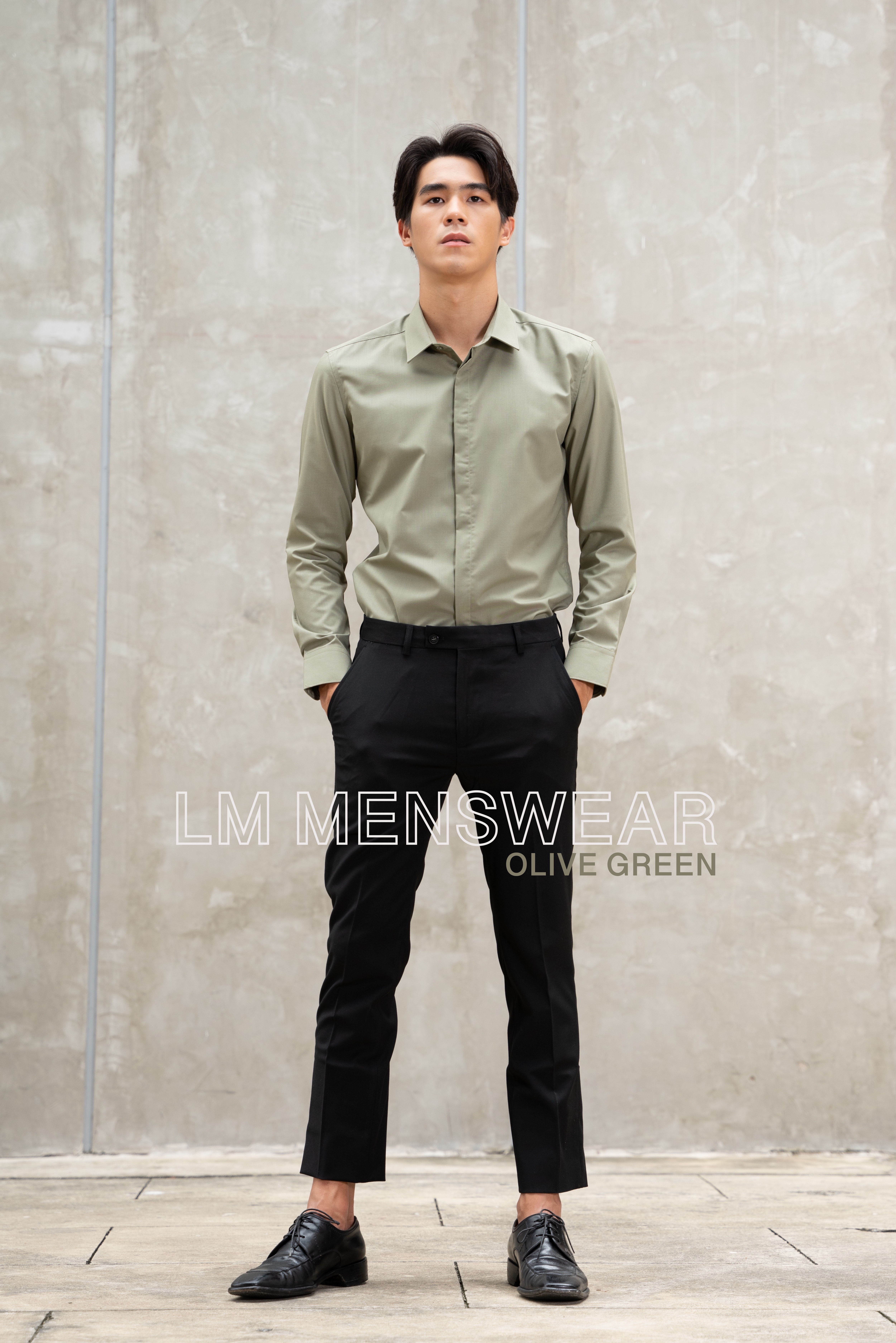 เสื้อเชิ้ตคุณภาพ คอปก 2 แบบ (ซ่อนกระดุม / โชว์กระดุม) เขียวมิ้นท์(Mint Green) เขียวมะกอก(Olive Green) เทา(Grey) เทาเข้ม(Dark Grey)