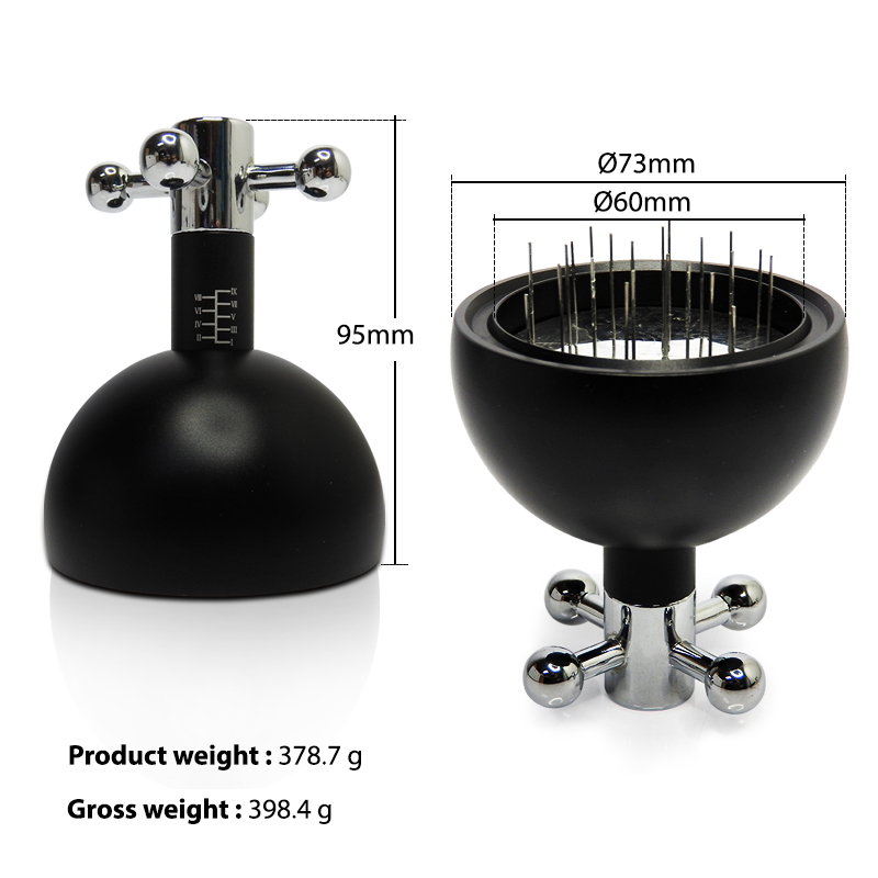 แทมเปอร์เข็มเกลี่ยผงกาแฟ หัวหมุน 58 มม. ปรับสูงต่ำได้