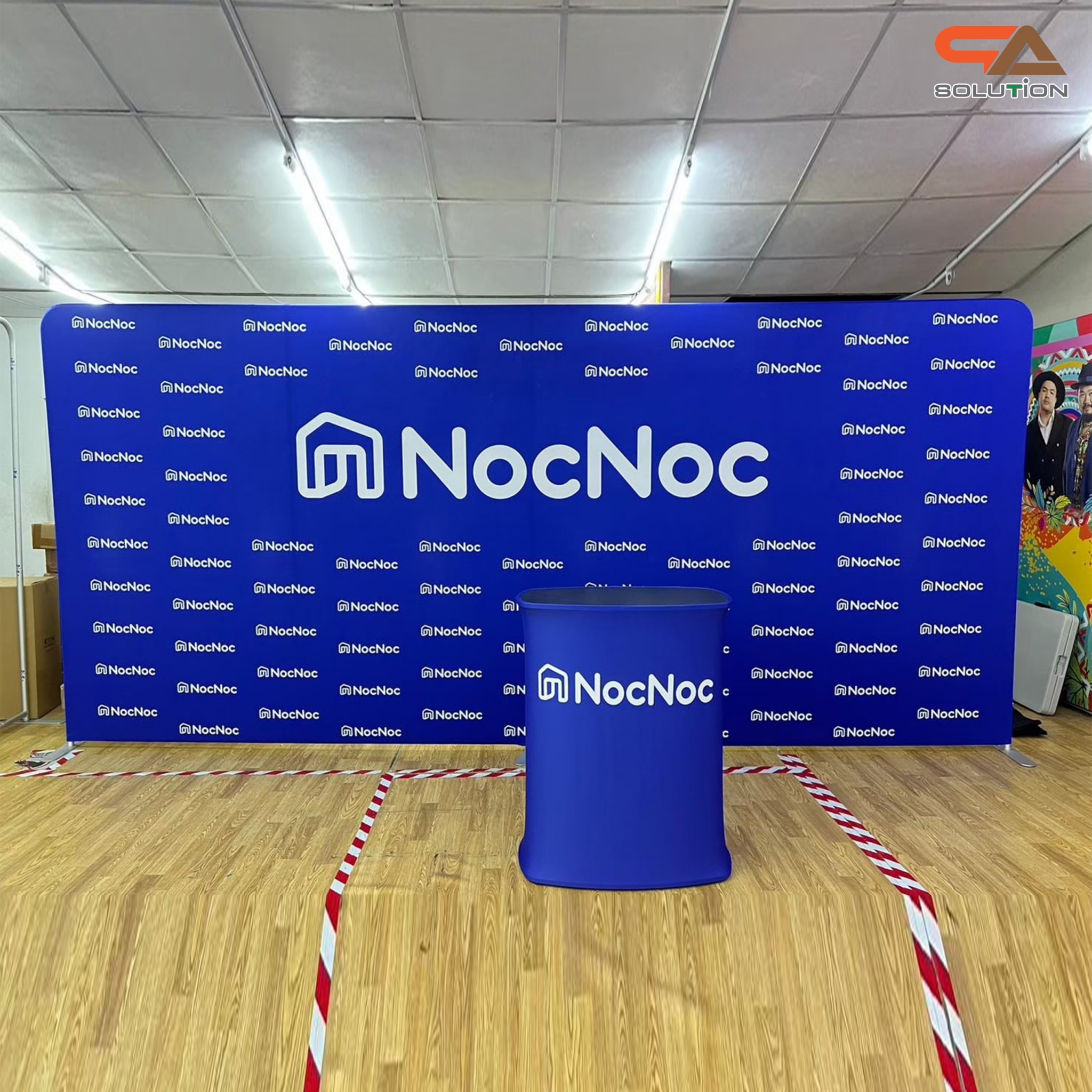 BACK DROP SET ชุดฉากแบคดรอปผ้า สำหรับจัดบูธ โครงอะลูมิเนียมถอดประกอบได้ แถมกระเป๋า ฟรี!