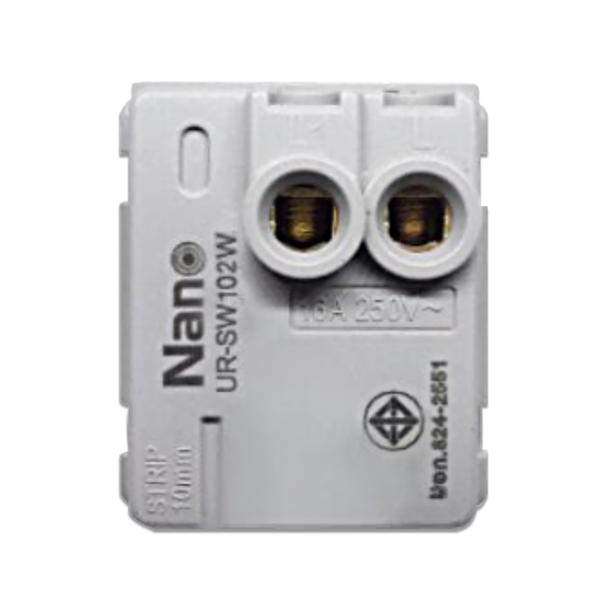 NANO สวิตช์ 1 ทาง 16A 250V ขนาด 1.5 ช่อง Urban series สีดำ รุ่น UR-SW102B (20 ชิ้น/กล่อง)