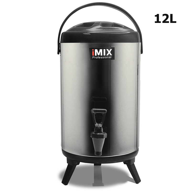 ถังเก็บชานมสแตนเลส ถังคูลเลอร์ 12 ลิตร มีสีดำ แดง เขียว