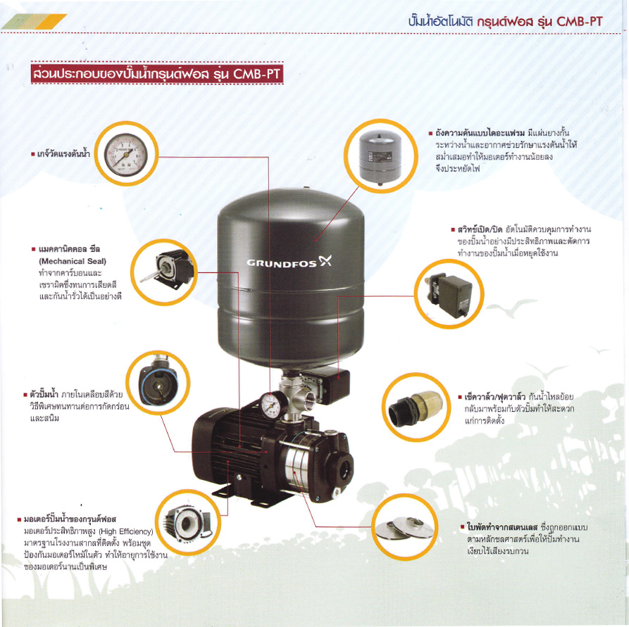 ปั๊มน้ำอัตโนมัติ GRUNDFOS CMB-PT