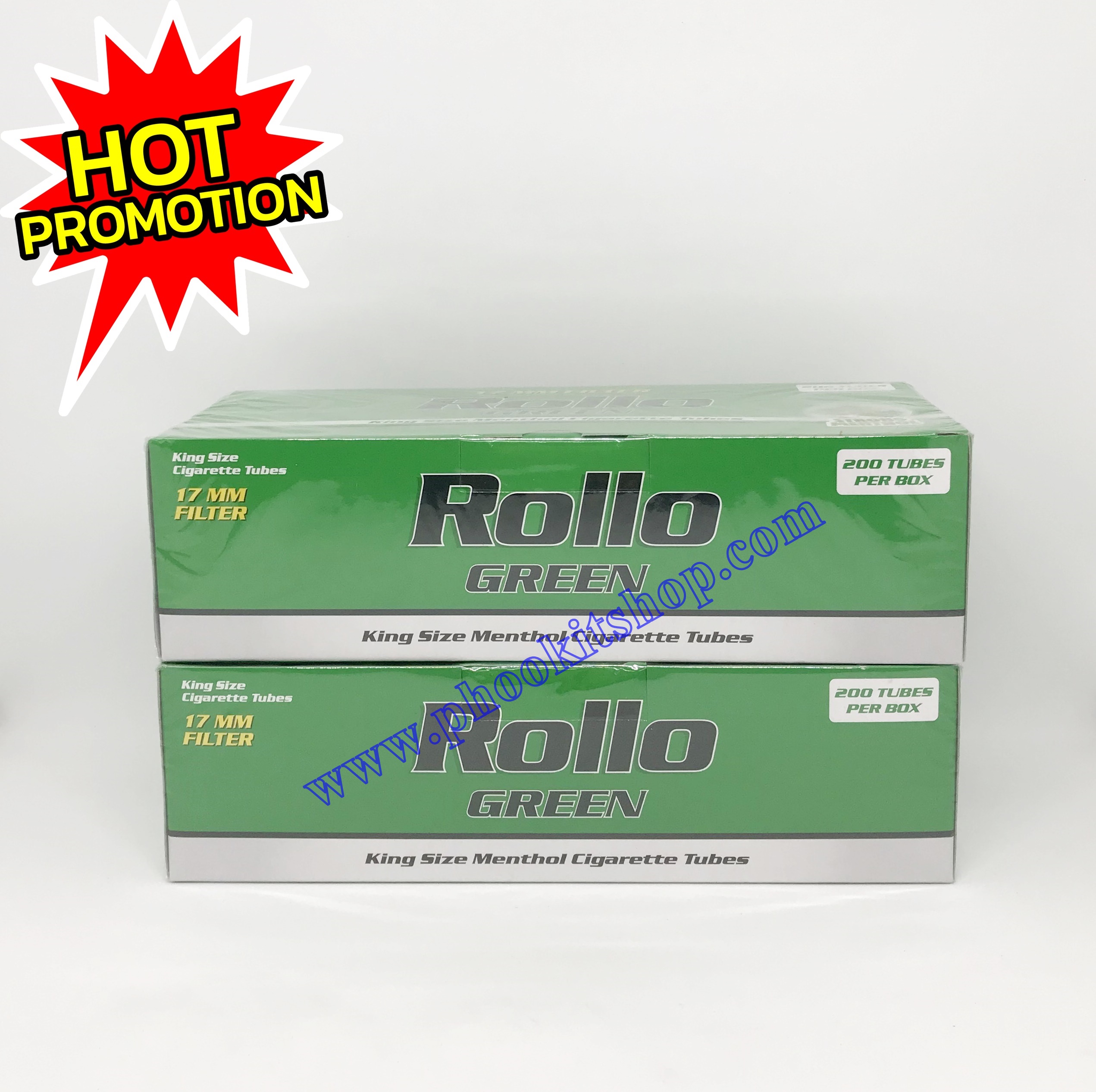 ก้นกรองเปล่าสูตรเย็น Rollo 17 MM FILTER จำนวน 400 มวน