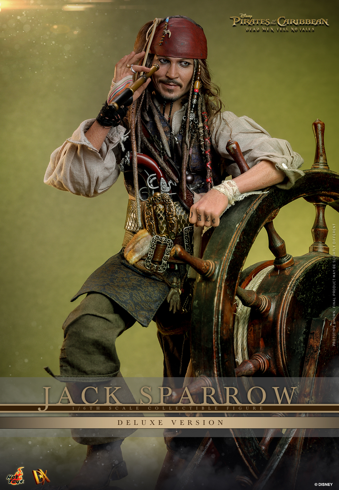 Hot Toys DX38 Pirates of the Caribbean: Dead Men Tell No Tales - Jack Sparrow (Deluxe Version)