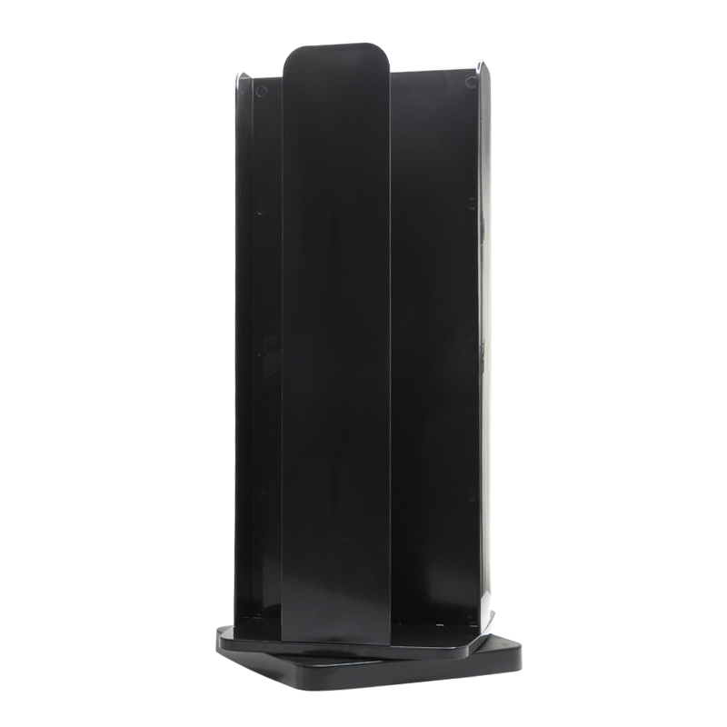 4 Compartment Acrylic Rotating cup and lid dispenser, 360 degree swivel base