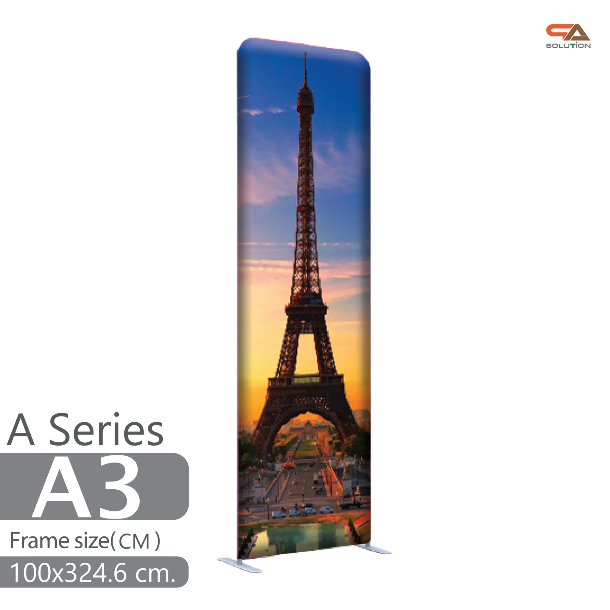 แบคดรอปผ้า A series โครงอะลูมิเนียม ถอดประกอบได้ ขนาด (W)100 cm. x (H)228–324.6 cm. พร้อมกระเป๋าใส่อุปกรณ์