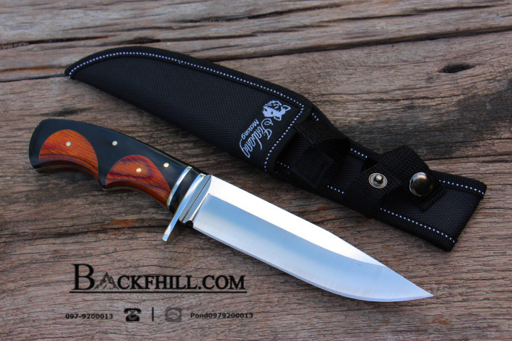 มีดใบตาย COLUMBIA รุ่น SA62 ใบมีดทรงโบวี่ ด้ามจับลายไม้คลาสสิค ไม้เนื้อแข็งอย่างดี พร้อมซองไนลอน