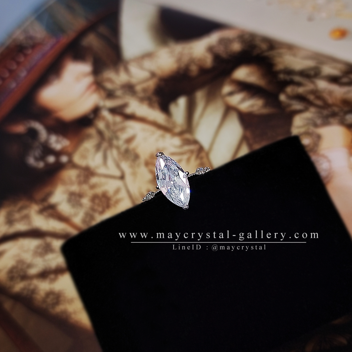 แหวน premium zirconia, คริสตัลแบรนด์ จากประเทศออสเตรีย (Embellished with Crystals from Austria)