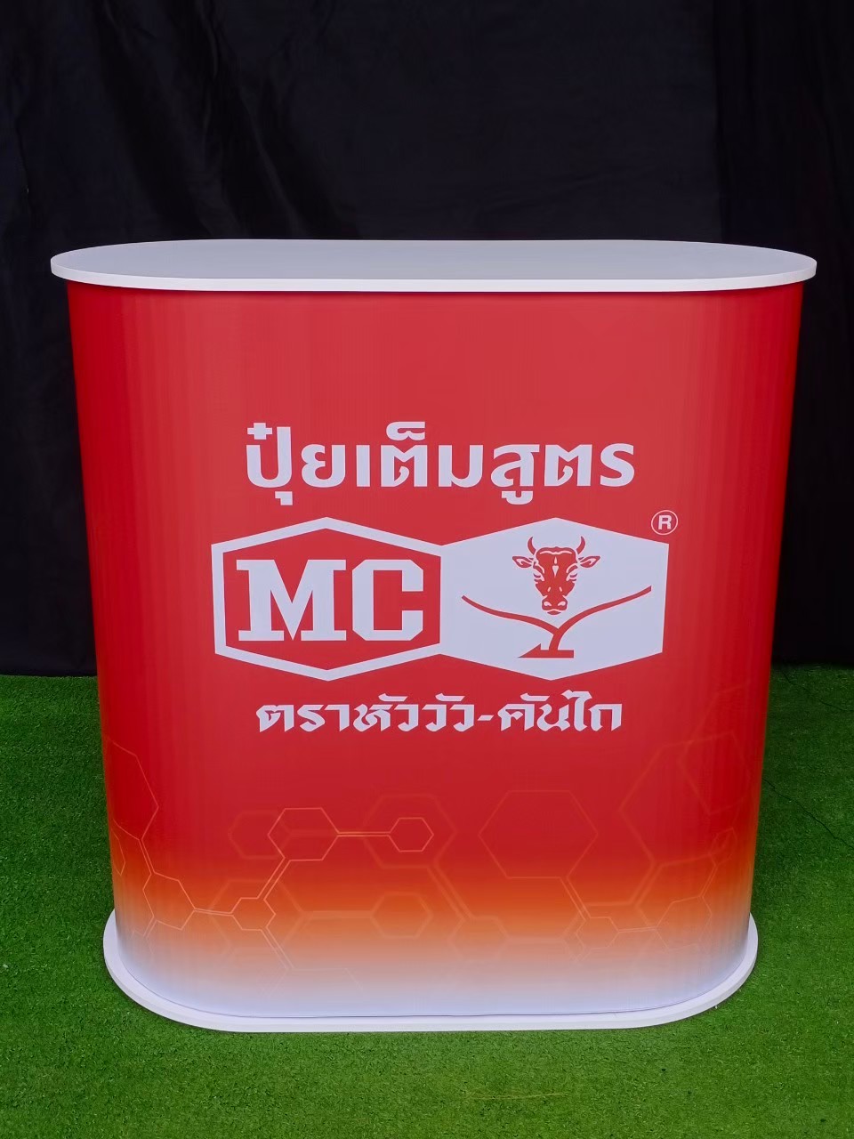 เคาน์เตอร์ออกบูธ ตรงมน TOP สีขาว ขนาด(W)80 x (D)40 x (H)93 cm. ถอดประกอบได้ เคลื่อนย้ายสะดวก