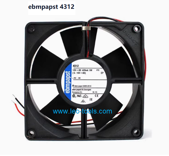4312 DC 12V 420mA 5W Ebm-papst Size: 119x119x32mm.