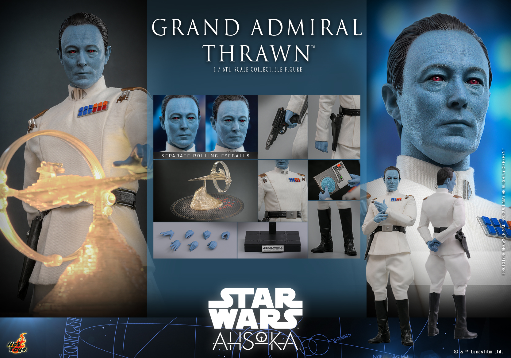 Hot Toys TMS116 1/6 Star Wars: Ahsoka - Grand Admiral Thrawn