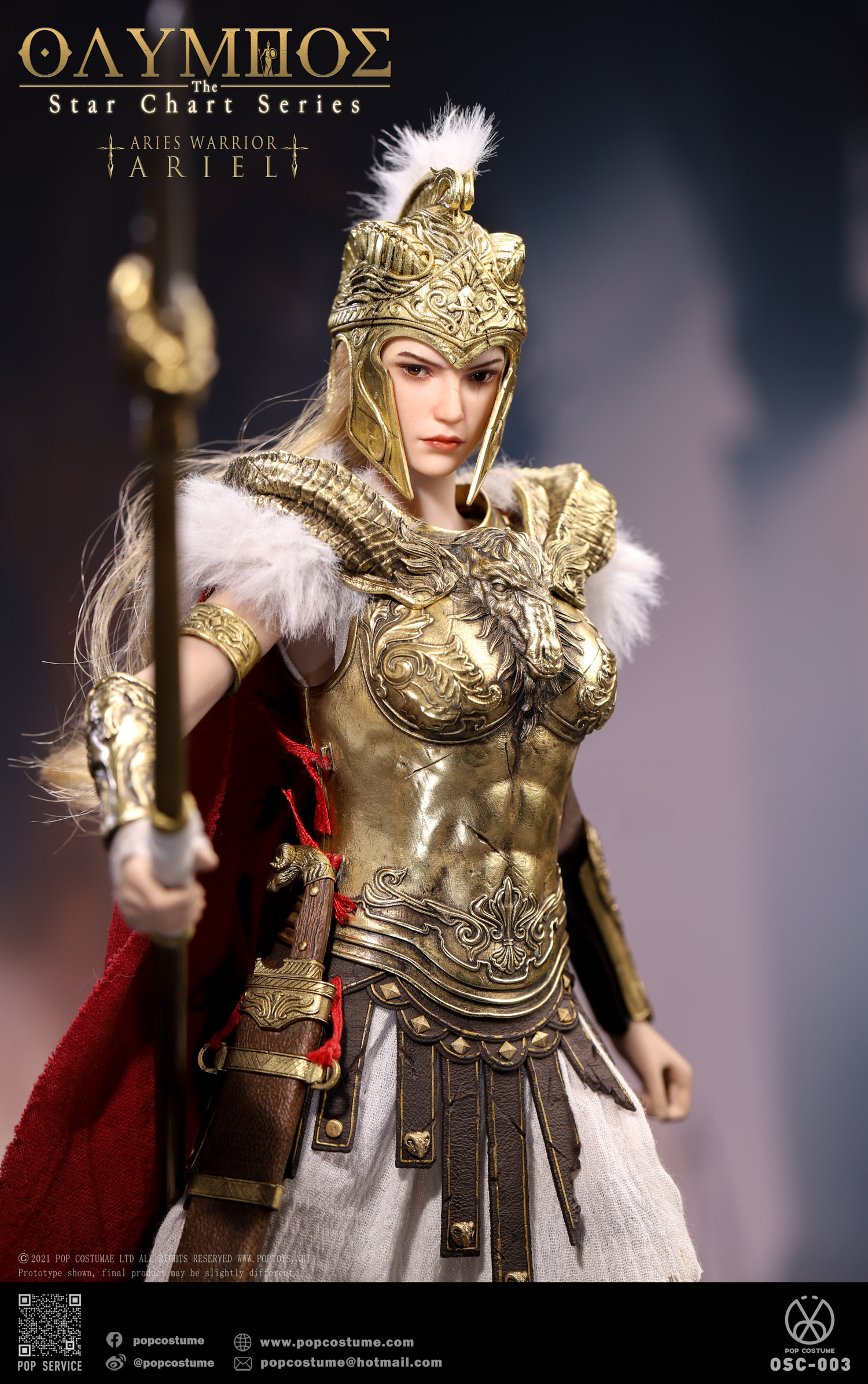 POP COSTUME OSC-003 1/6 Olympus: The Star Chart Series - Aries Warrior Ariel