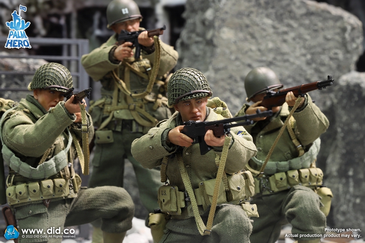 DID XA80012 1/12 Palm Hero Series WWII US 2nd Ranger Battalion Series 4 - Private Reiben