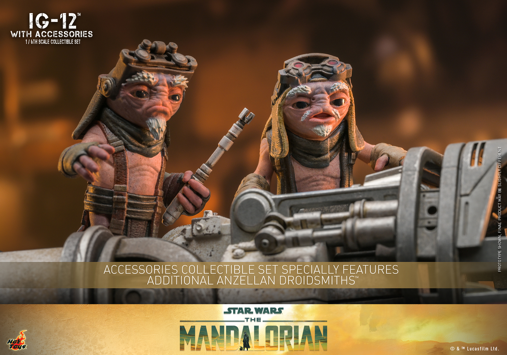 Hot Toys TMS105 1/6 Star Wars: The Mandalorian™ - IG-12™ With Accessories Set