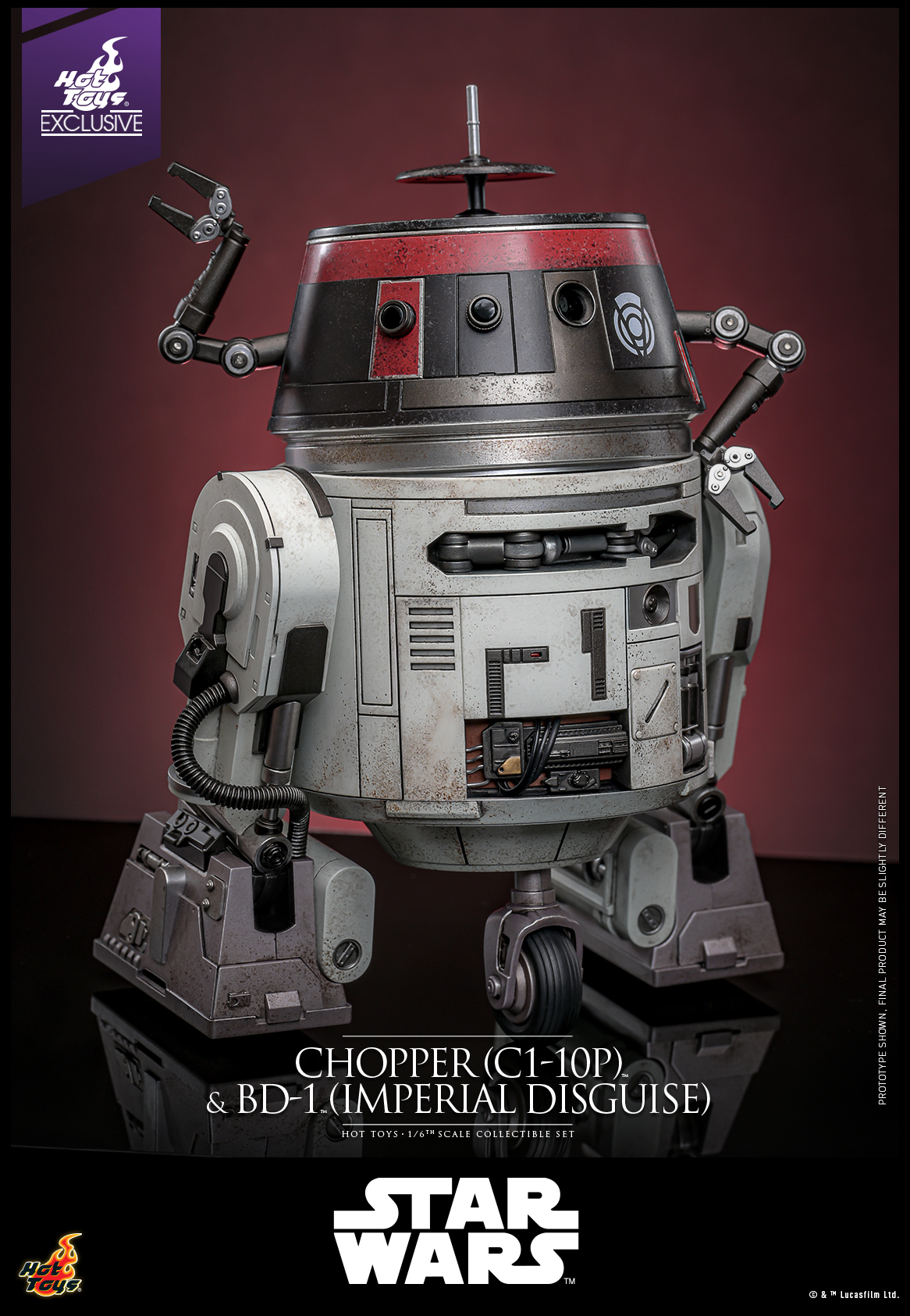 Hot Toys TMS152 Star Wars - Chopper (C1-10P) & BD-1 (Imperial Disguise) [Hot Toys Exclusive]