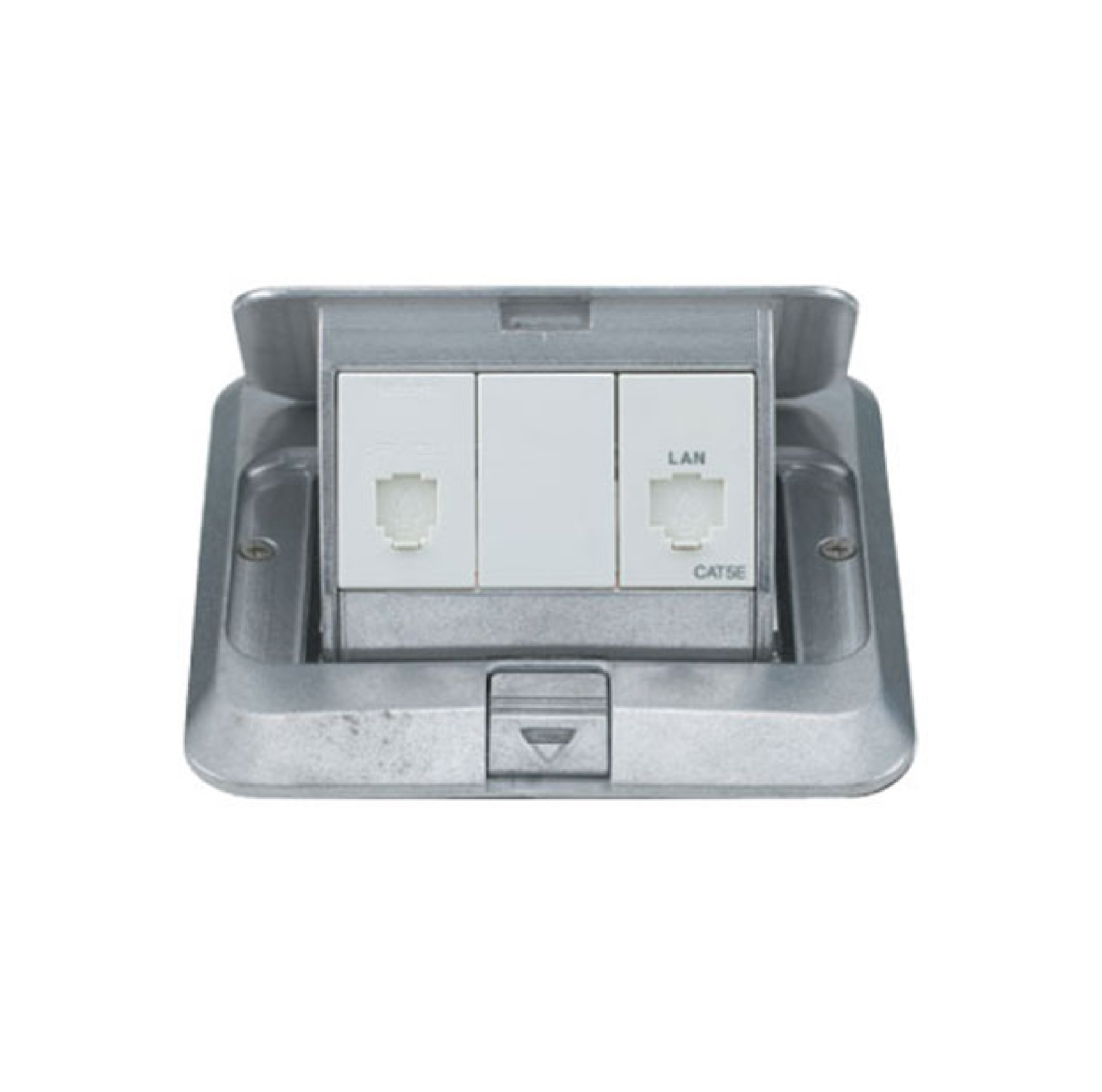 Panasonic DU6935LT POP-UP เหลี่ยม โทรศัพท์ 6P4C+คอมCAT5E (พร้อมฝาเสริมและบ็อกฝัง)