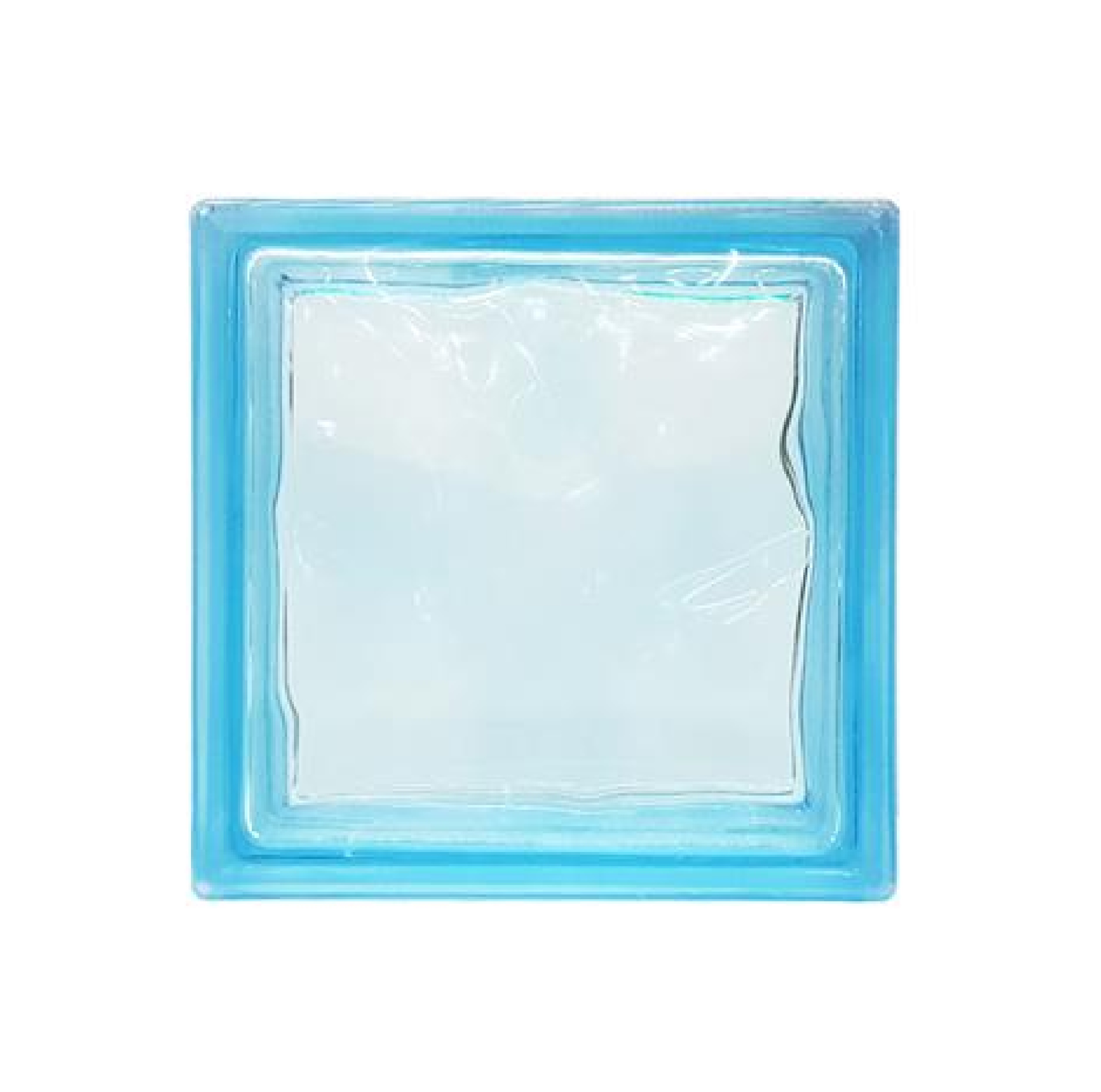 บล็อกแก้วสี KASSA รุ่น แก้วเมฆา I-018/201 ขนาด 19 x 19 ซม. สีฟ้า