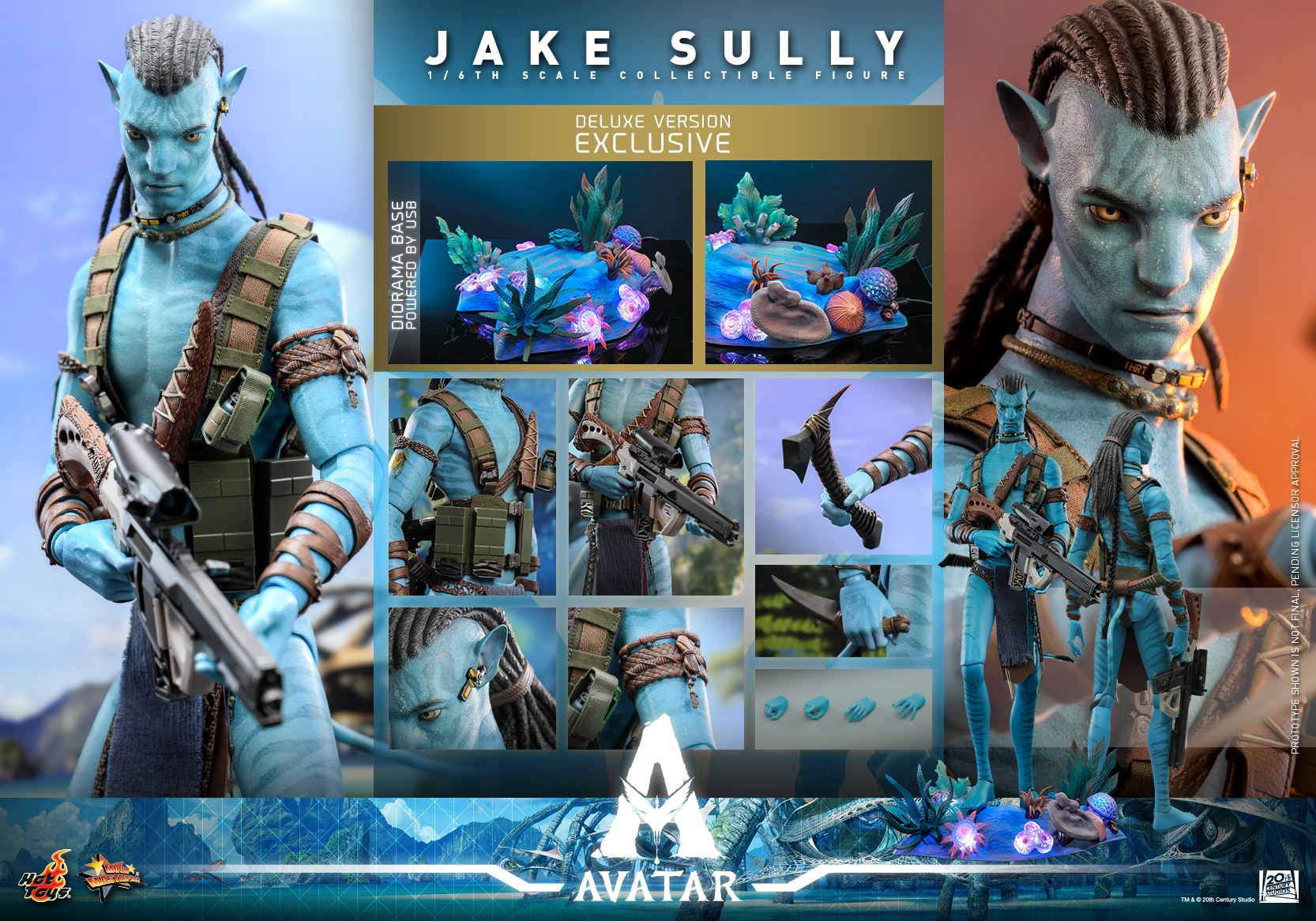 Hot Toys MMS684 1/6 Avatar: The Way of Water - Jake Sully (Deluxe Version)