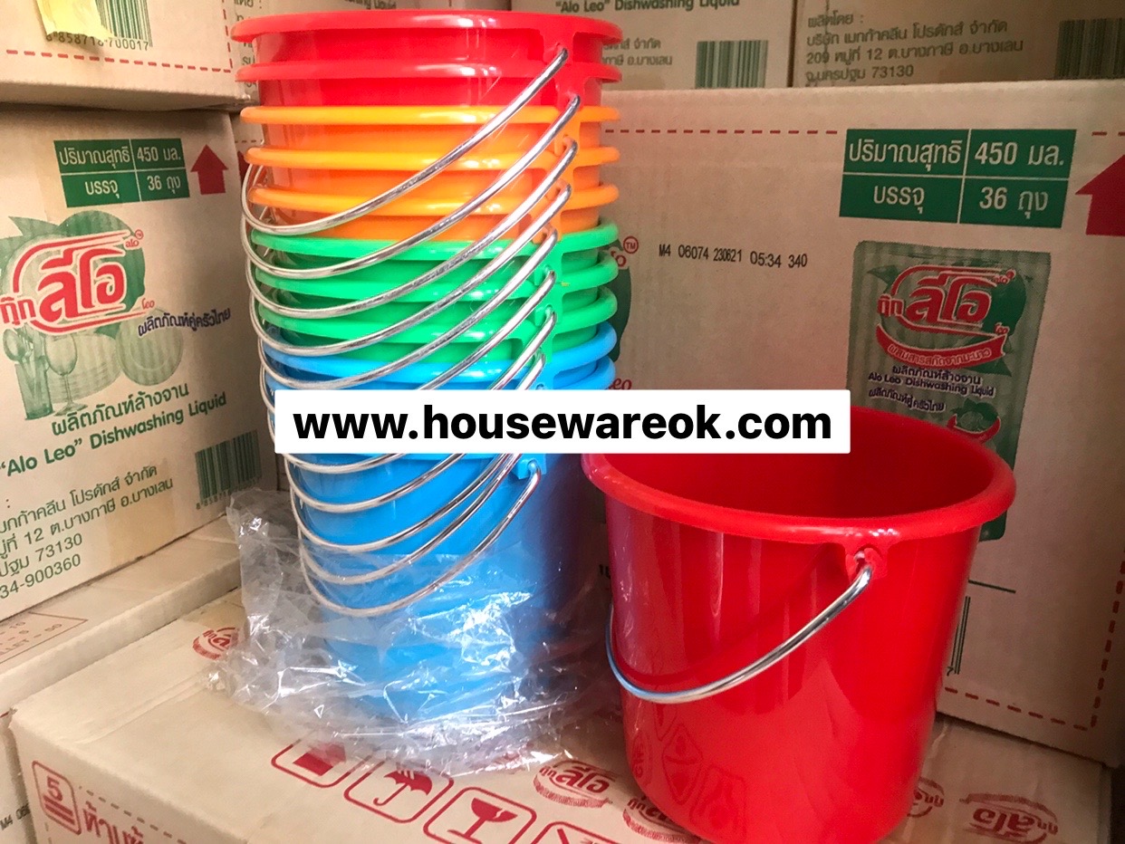 P04930 ถังน้ำ 0.5 แกลลอน (ุ16*16*13 cm) เกรดเอ คุณภาพดี สีสวย No.310A ราคาส่งต่อ 1 โหล : 12 ใบ