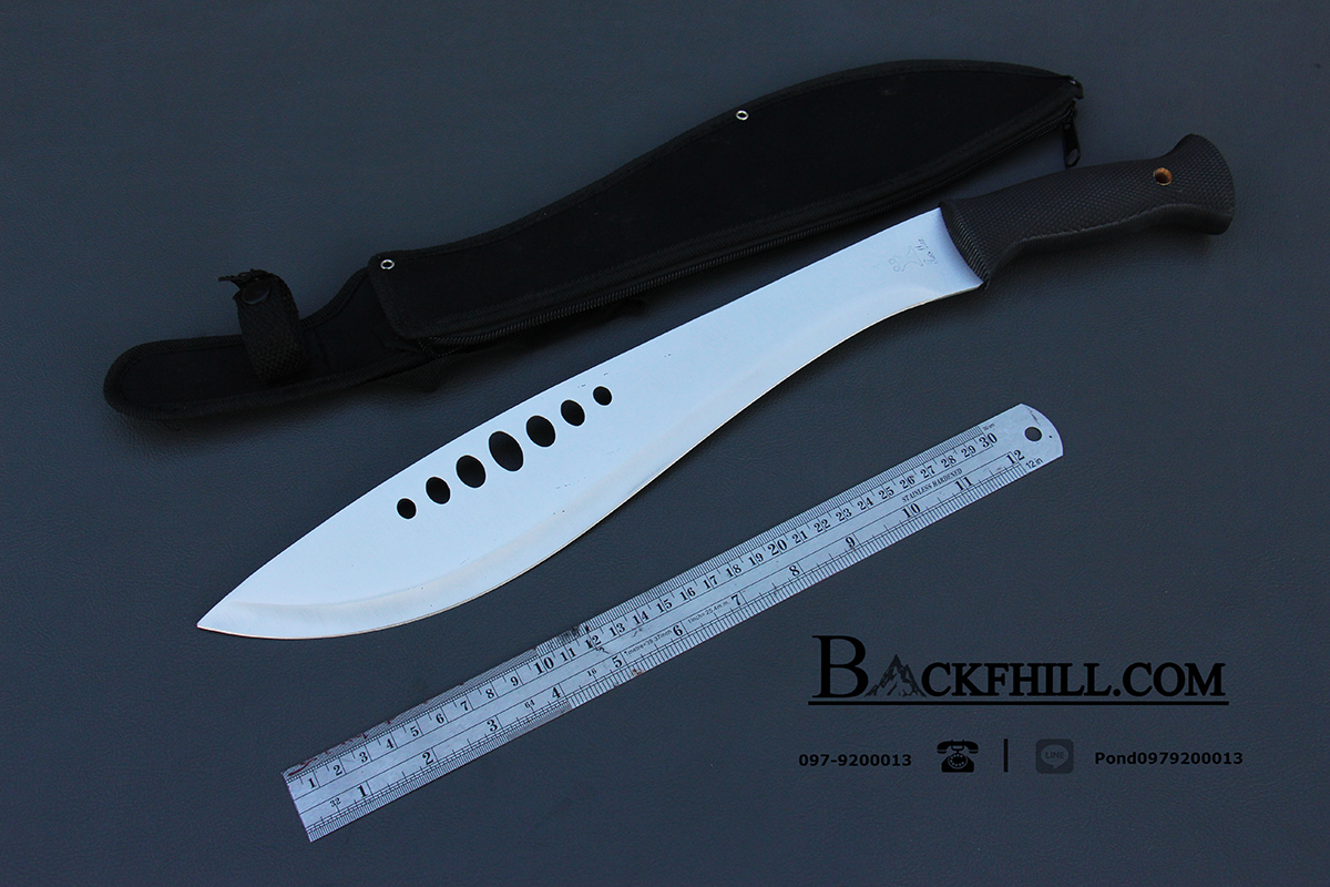 มีดใบตายมาเชเต้ MACHETE KNIFE ยาว 18 นิ้ว ด้ามยางดำ By TWO MAN