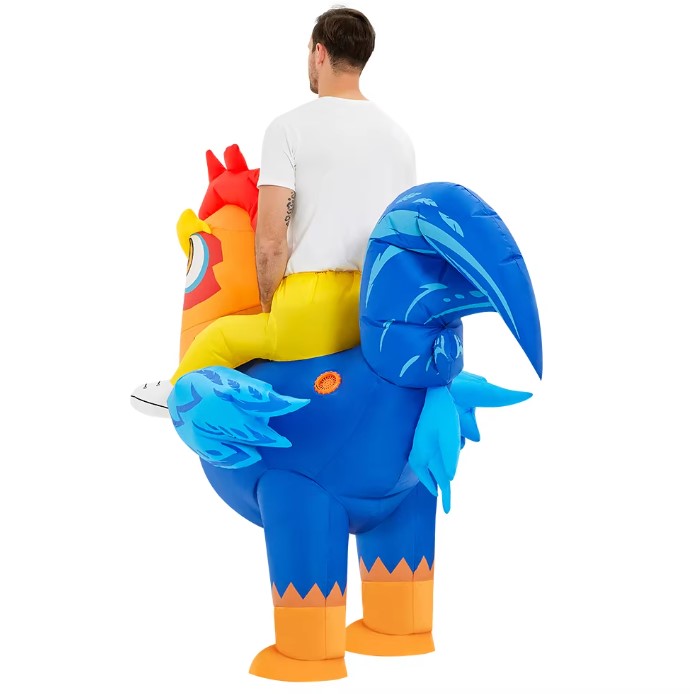 ชุดขี่ไก่เป่าลมสีน้ำเงิน