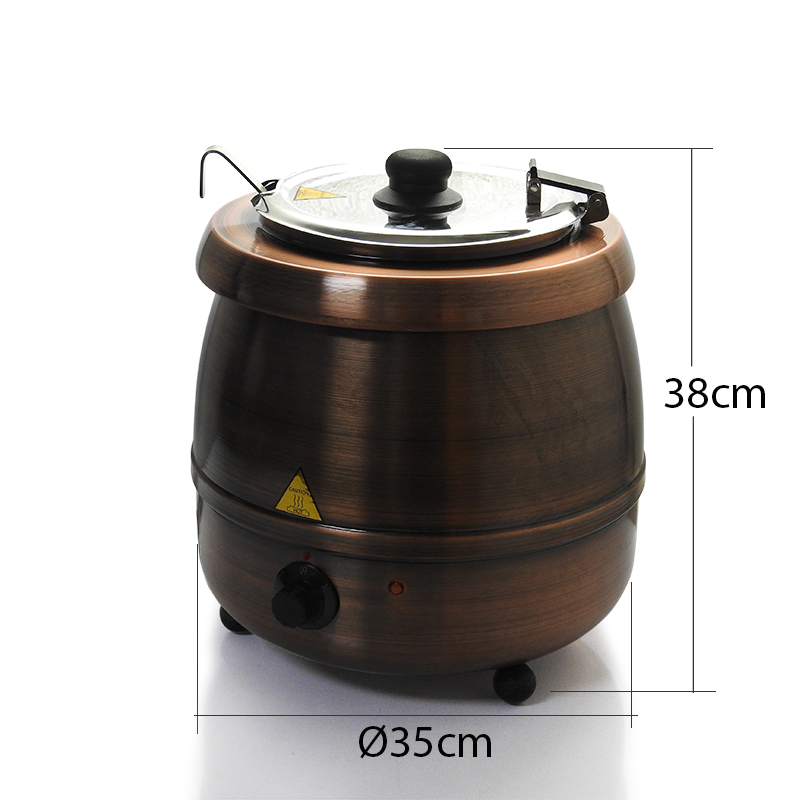 หม้ออุ่นซุป 10 ลิตร สีคอปเปอร์ 400W.