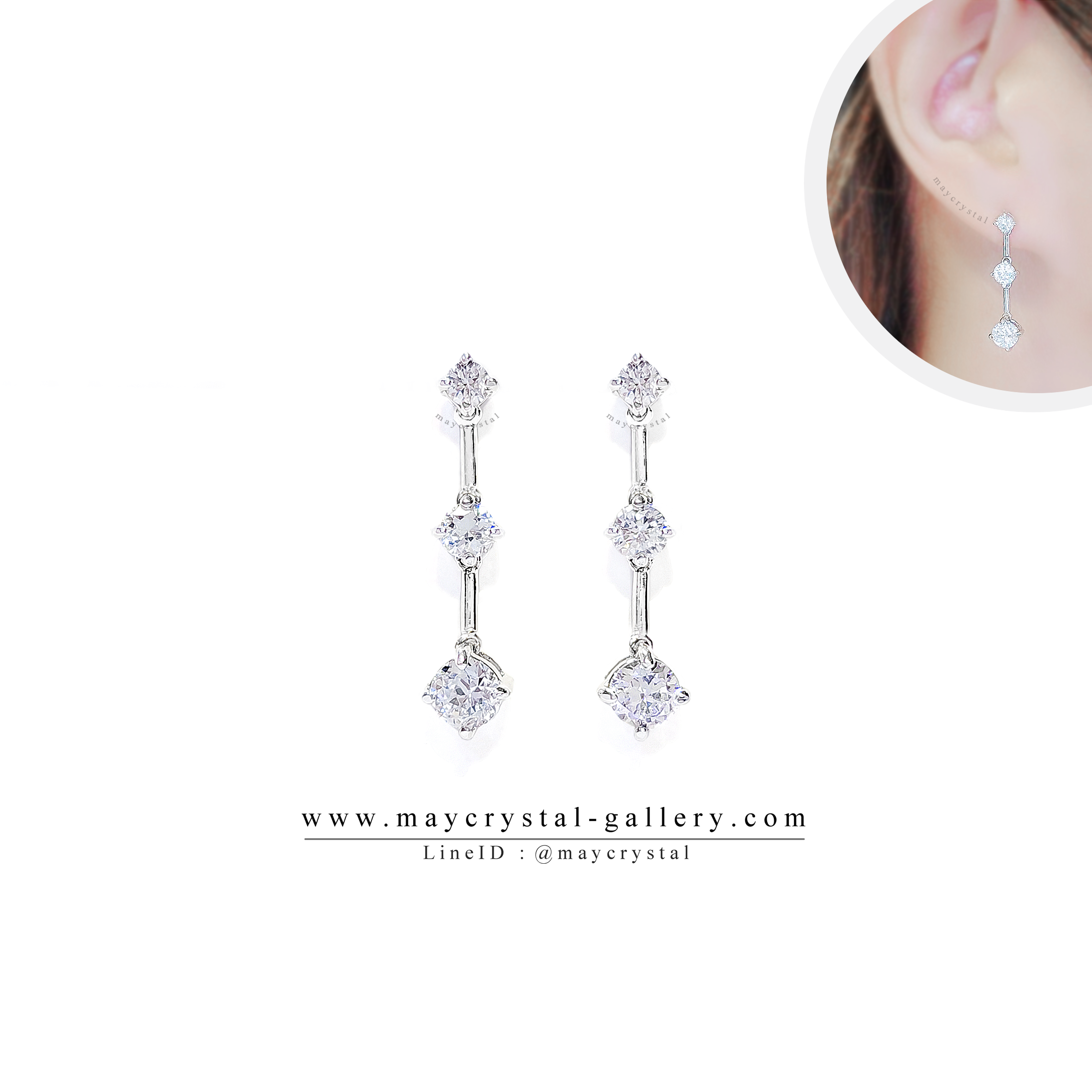ต่างหูคริสตัลจากยุโรป (Embellished with Crystals from Austria)