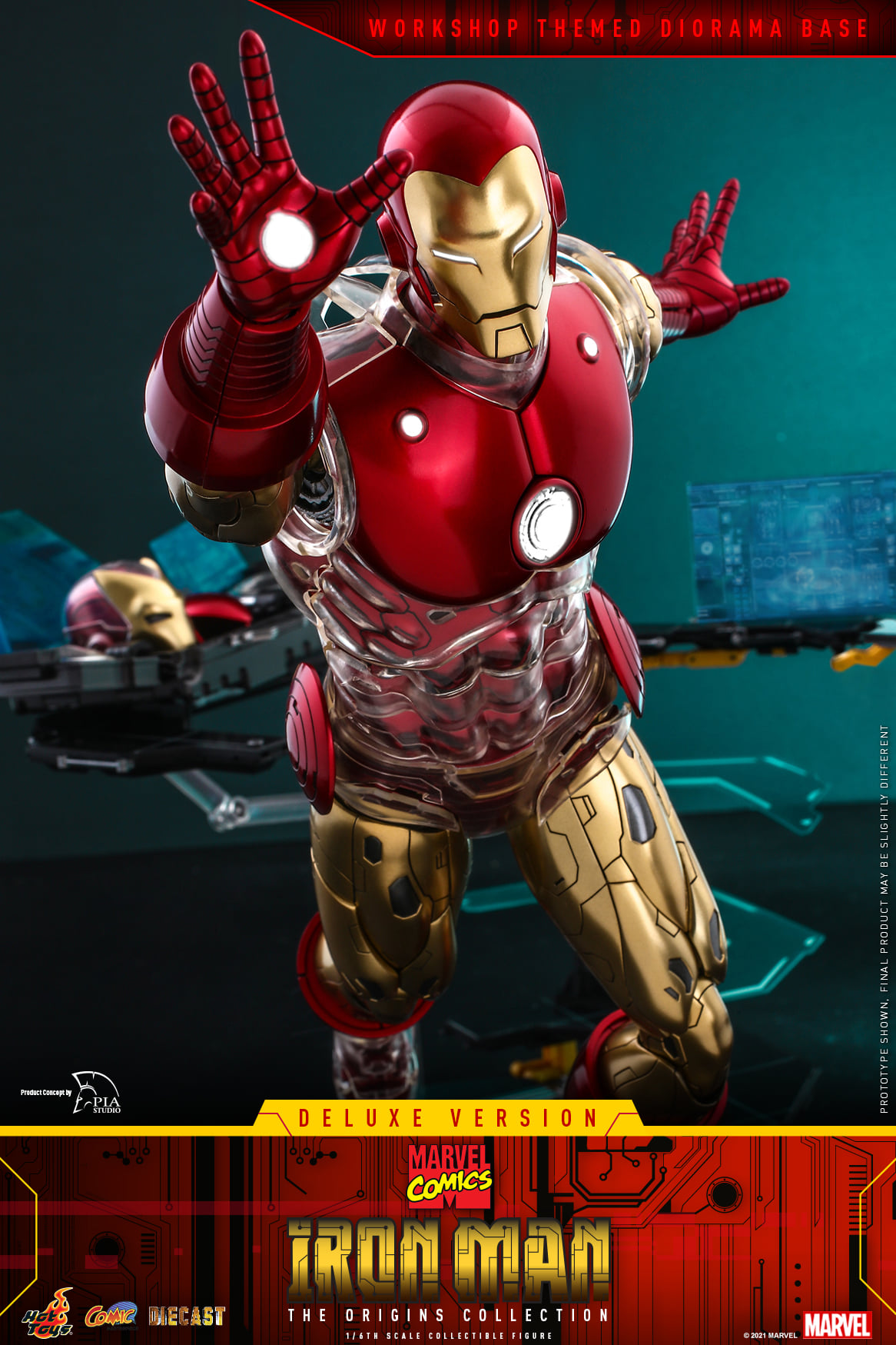 Hot Toys CMS08D38 1/6 Marvel Comics - Iron Man (Deluxe Version) [The Origins Collection]