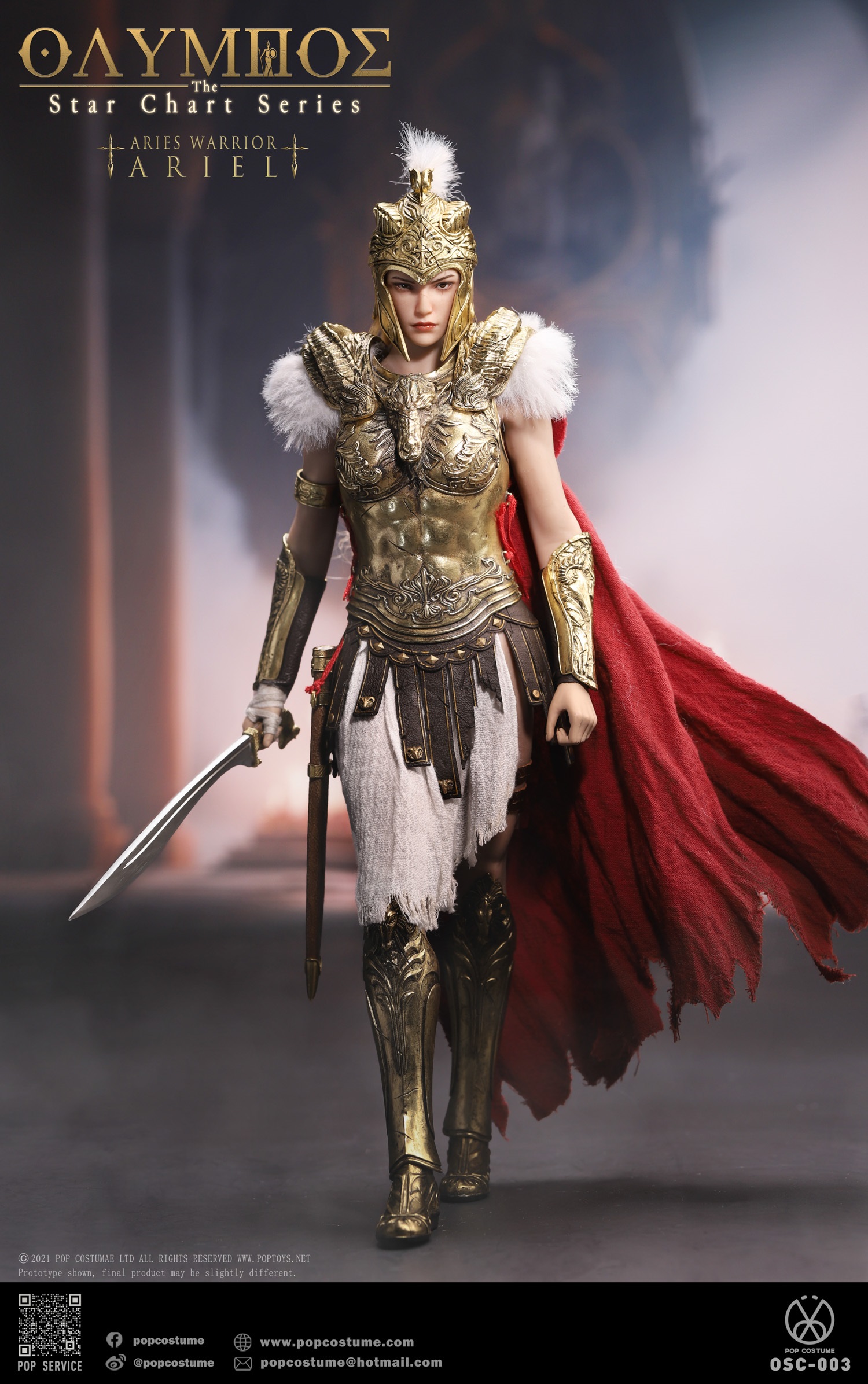 POP COSTUME OSC-003 1/6 Olympus: The Star Chart Series - Aries Warrior Ariel