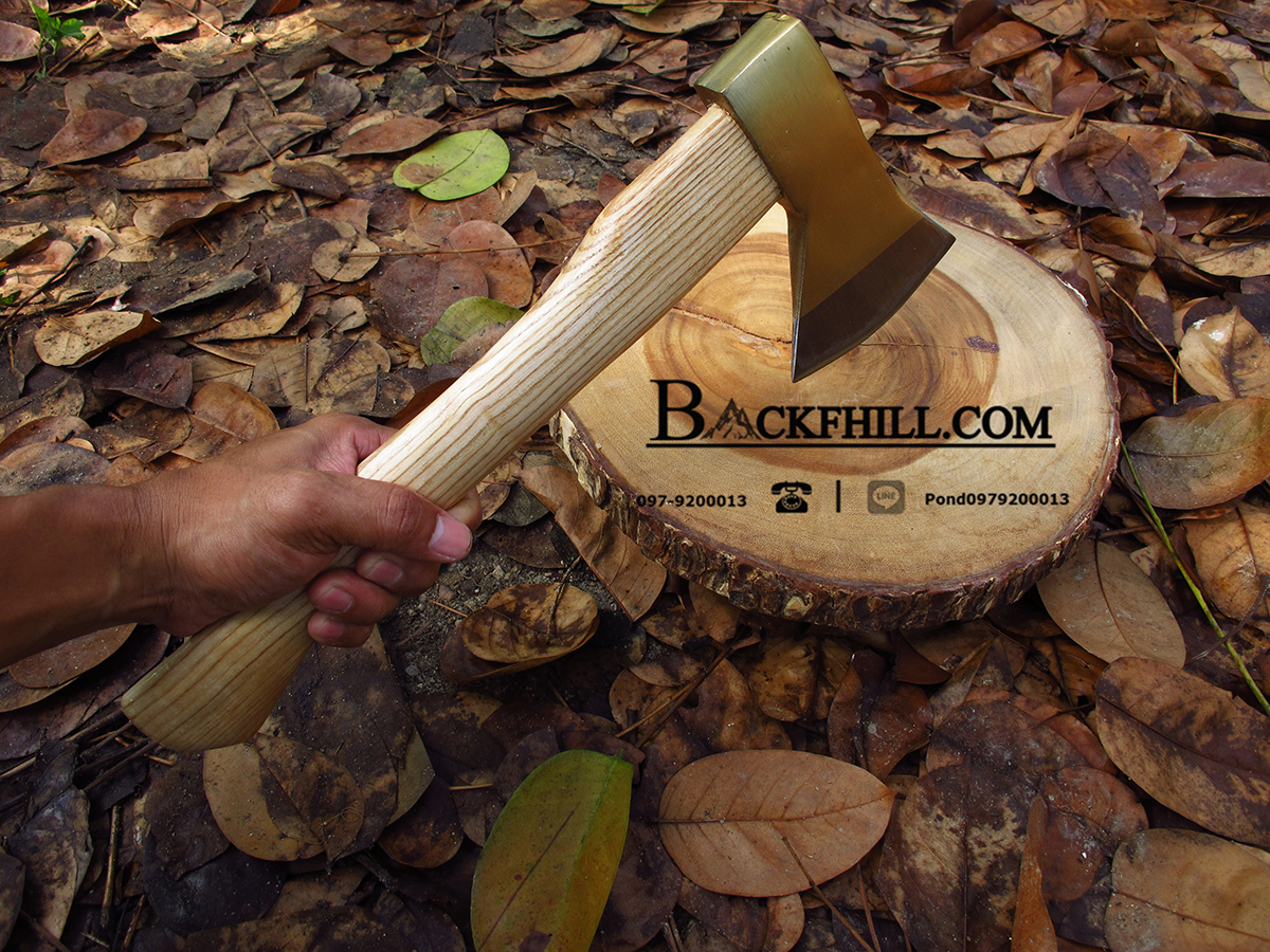 ขวานลุยป่า STAR ใบ Stainless Steel 600g ด้ามไม้สน