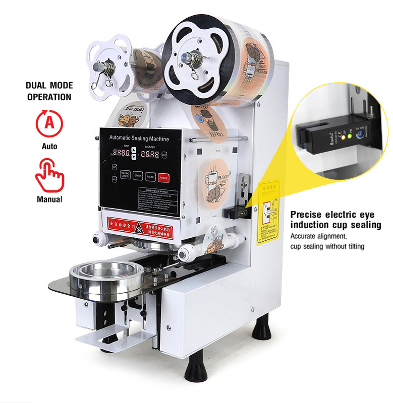 เครื่องซีลแก้วอัตโนมัติ สองโหมดการทำงาน ระะบบนับจำนวน 350W