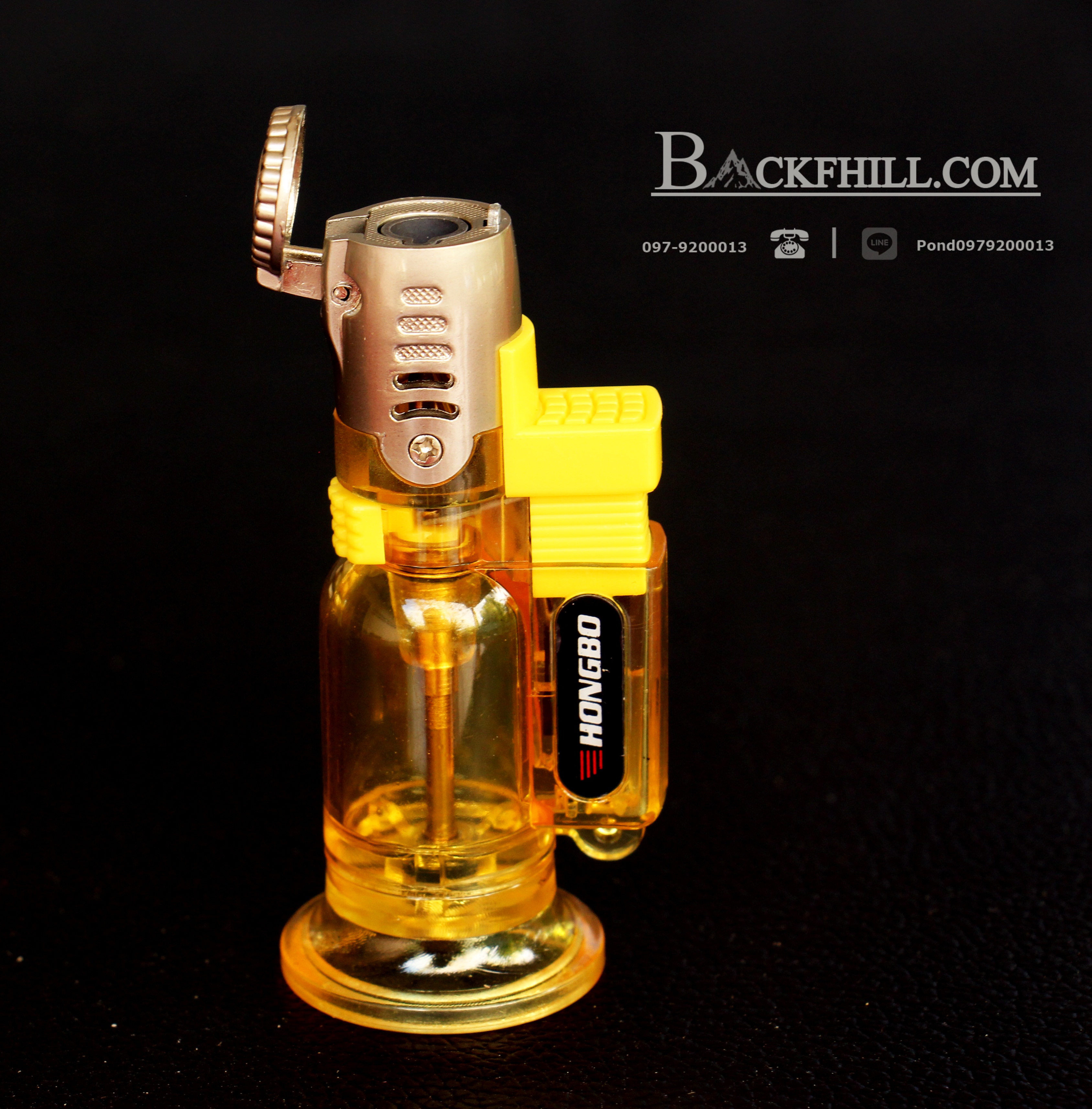 ไฟแช็คแก๊สทรงระฆังไอพ่นเทอร์โบ 1300 องศาเซลเซียส ขนาดพกพา