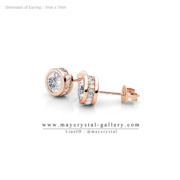 ต่างหู คริสตัลแบรนด์ จากประเทศออสเตรีย (Embellished with Crystals from Austria)