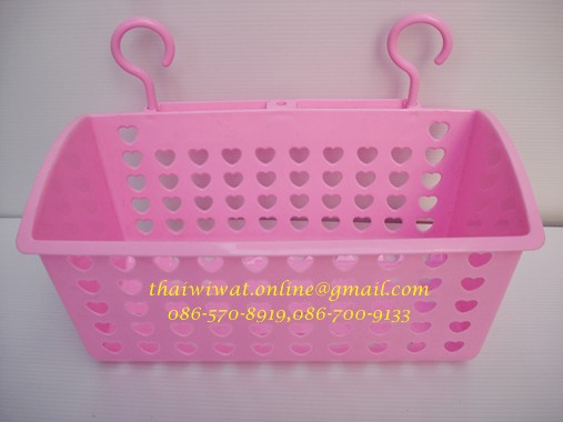 P00083 ตระกร้าสบู่ขอคู่ (13.5 X 26 X 12.5 cm) เกรดเอ (ราคาต่อโหล)
