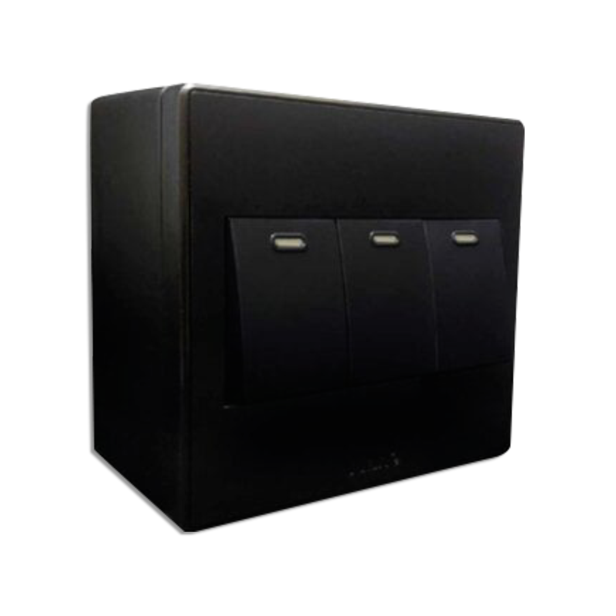 NANO ชุดฝา 3 ช่อง 3 สวิตช์ และบล็อกลอยขนาด 3*3 นิ้ว Classic series สีดำ รุ่น CS86111-BB (16 ชิ้น/กล่อง)