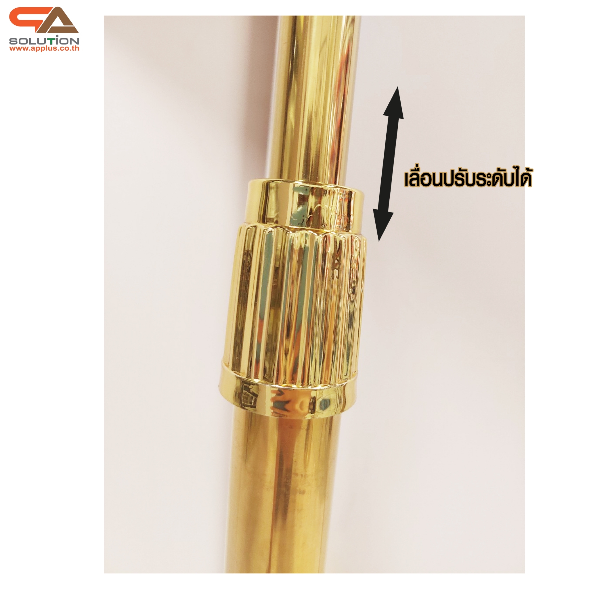 เช่าโปสเตอร์สแตนด์ สแตนเลสสีทอง201 ขนาด A4 ปรับสูง-ต่ำได้ แบบแนวตั้ง หรือแนวนอน โชว์ภาพ2ด้าน สอดงานพิมพ์ด้านบน