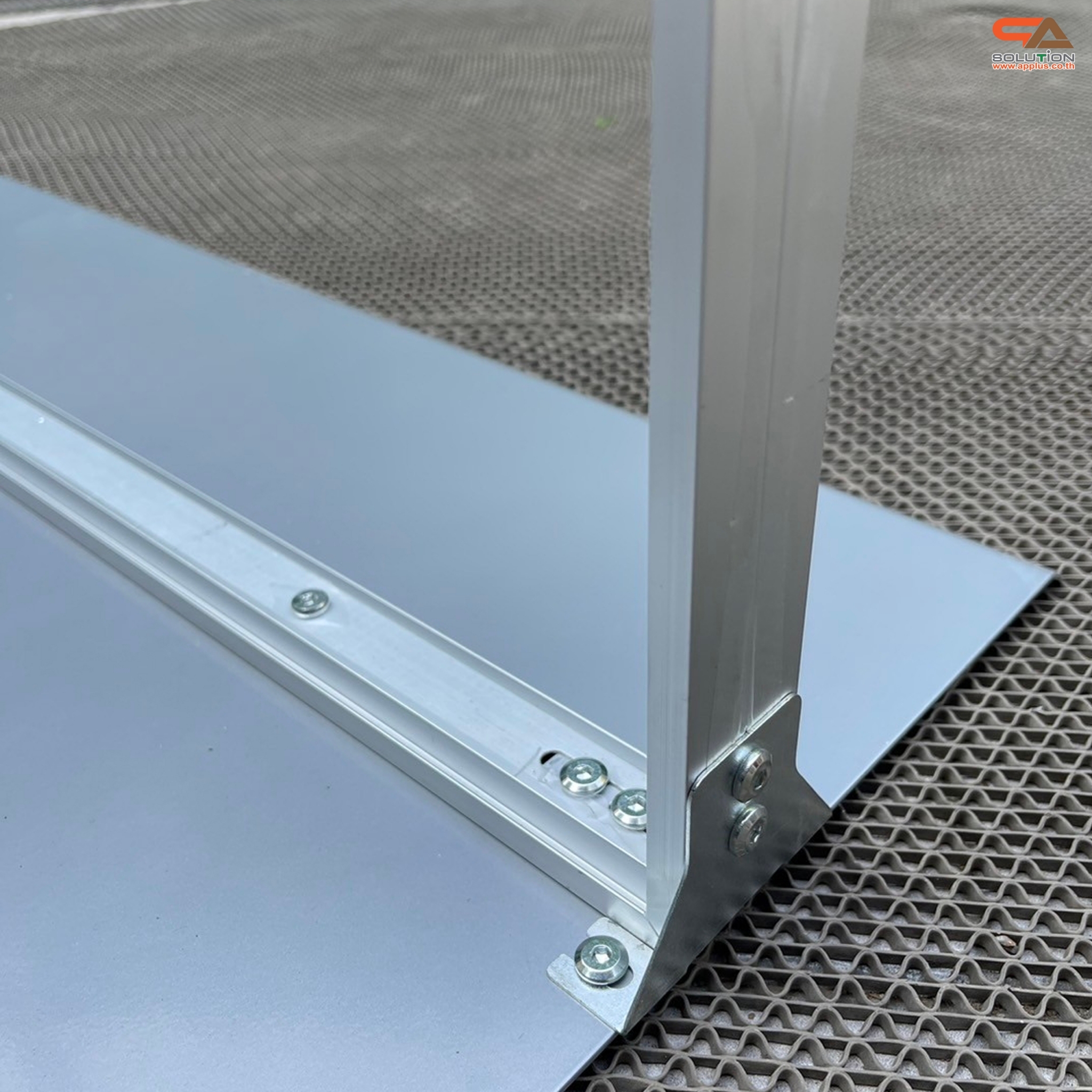 ป้ายตั้งพื้น รุ่นLUXURY ขนาด 80x200 ซม. โครงอะลูมิเนียม ฐานเหล็กหนา โชว์งานพิมพ์ 2 ด้าน ถอดประกอบได้