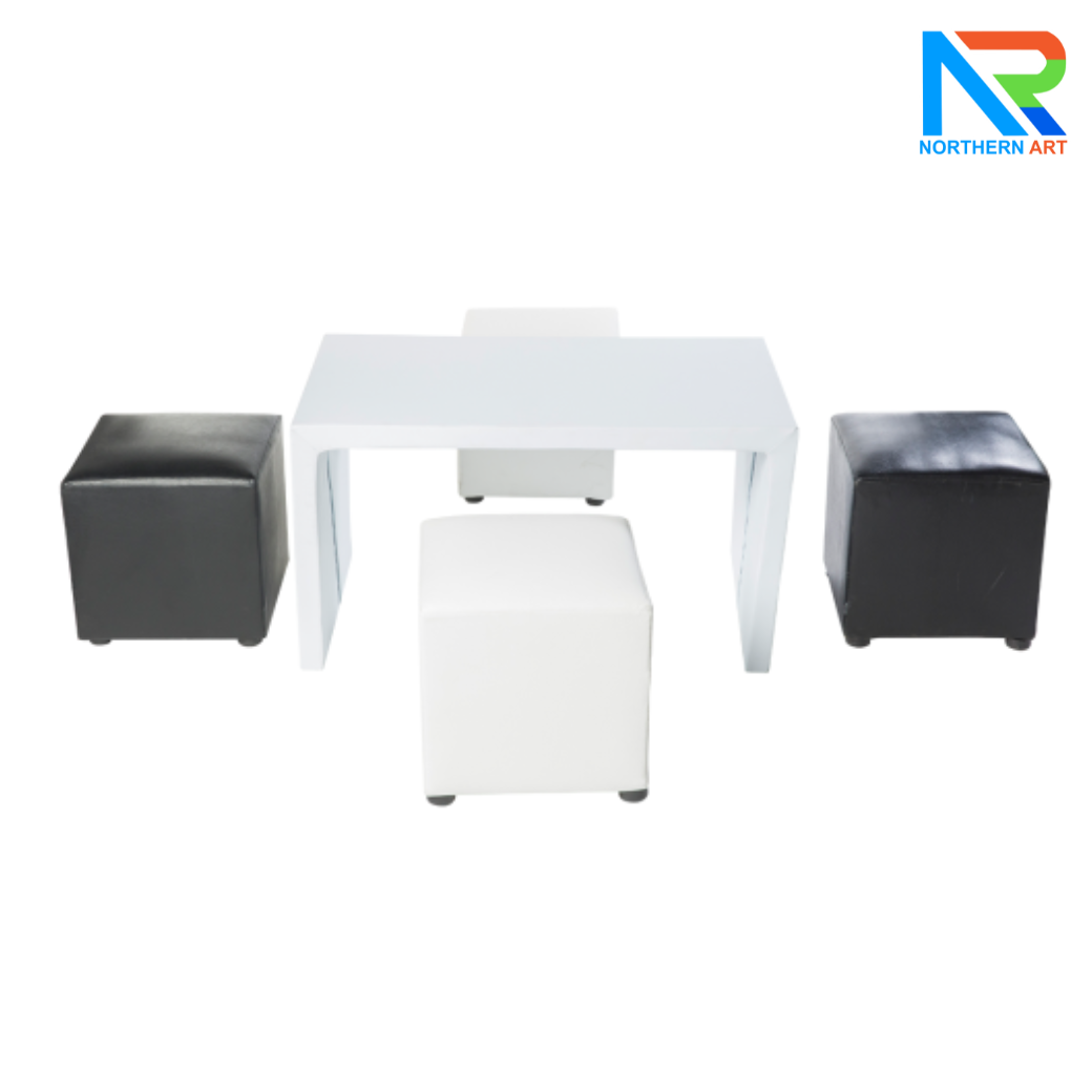 เช่าชุดโต๊ะทรงตัว U หุ้มหนังทั้งตัว พร้อมเก้าอี้ 4 ตัว (เก้าอี้มีหลายแบบให้เลือก)