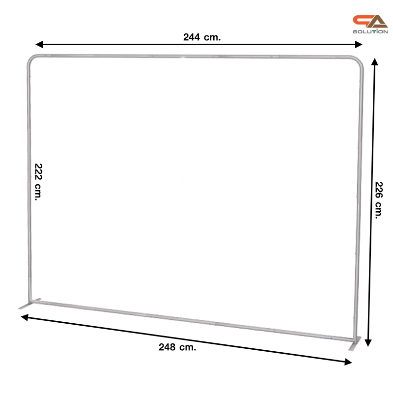 CLEARANCE SALE! แบคดรอปผ้า Fabric Backdrop รุ่นตรง ขนาด (W)244 x (H)226 cm. โครงอะลูมิเนียมถอดประกอบได้ แถมกระเป๋า ฟรี!